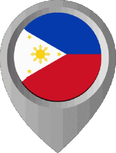 Drapeaux Asie Philippines Epingle de Localisation 