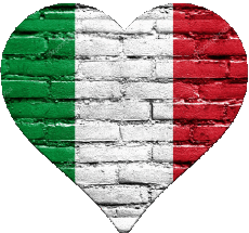 Bandiere Europa Italia Cuore 