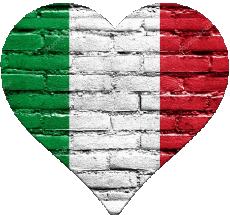 Bandiere Europa Italia Nazionale Cuore 