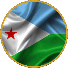 Drapeaux Afrique Djibouti Rond 