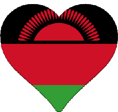 Banderas África Malawi Corazón 