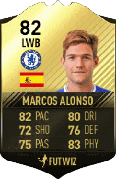 Multimedia Vídeo Juegos F I F A - Jugadores  cartas España Marcos Alonso Mendoza 