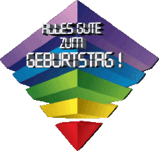 Messages German Alles Gute zum Geburtstag Zusammenfassung - geometrisch Transparent Background 010 