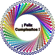 Nachrichten Spanisch Feliz Cumpleaños Abstracto - Geométrico Transparenter Hintergrund 002 