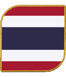 Drapeaux Asie Thaïlande Carré 