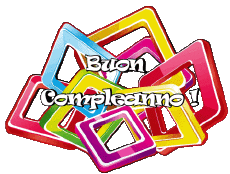 Mensajes Italiano Buon Compleanno Astratto - Geometrico 017 