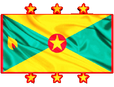 Fahnen Amerika Grenada-Inseln Verschiedene 