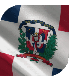 Drapeaux Amériques République Dominicaine Carré 