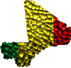 Fahnen Afrika Mali Karte 