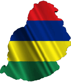 Bandiere Africa Mauritius Carta Geografica 