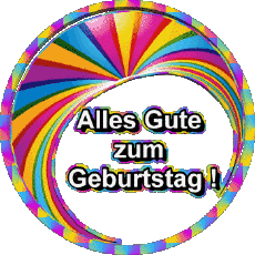 Mensajes Alemán Alles Gute zum Geburtstag Zusammenfassung - geometrisch Fondo transparente 001 