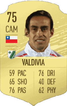 Multimedia Videospiele F I F A - Karten Spieler Chile Jorge Valdivia 