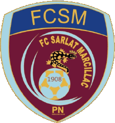 Sports FootBall Club France Logo Nouvelle-Aquitaine 24 - Dordogne FC Sarlat Marcillac 