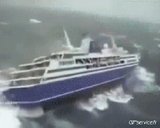 Humour - Fun Transports Bateaux Grosses Vagues 