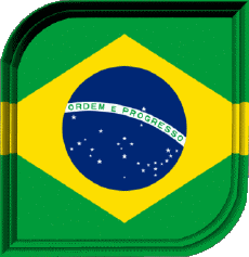 Flags America Brazil Square 