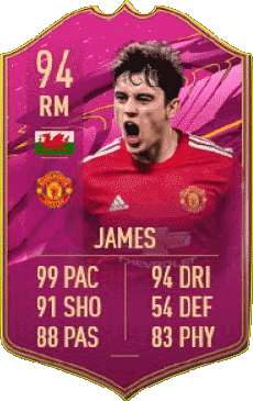 Multimedia Vídeo Juegos F I F A - Jugadores  cartas Gales Daniel James 