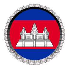 Bandiere Asia Cambogia Rotondo - Anelli 