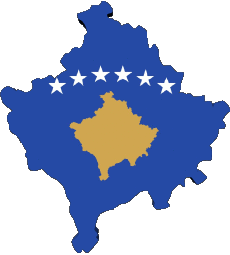 Bandiere Europa Kosovo Carta Geografica 