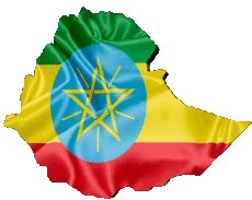 Bandiere Africa Etiopia Carta Geografica 