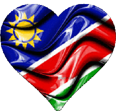 Bandiere Africa Namibia Cuore 