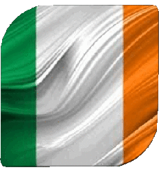 Flags Europe Ireland Square 