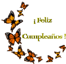 Mensajes Español Feliz Cumpleaños Mariposas 009 