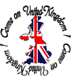 Mensajes Inglés Come on United-Kingdom Map - Flag 