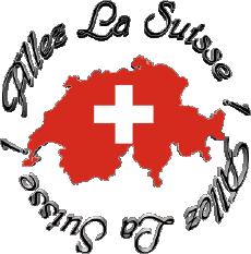 Nachrichten Französisch Allez La Suisse Carte - Drapeau 