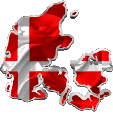 Flags Europe Denmark Map 