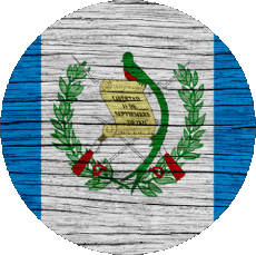 Drapeaux Amériques Guatemala Rond 
