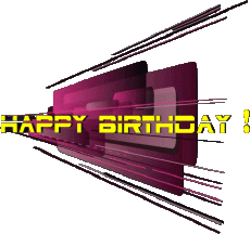 Messages English Happy Birthday Abstract - Geometric 020 