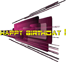 Nachrichten Englisch Happy Birthday Abstract - Geometric Transparenter Hintergrund 020 