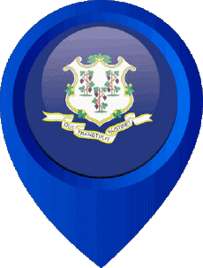 Fahnen Amerika U.S.A - States Connecticut Standort-Pin 