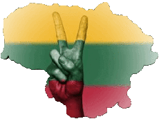 Flags Europe Lithuania Map 