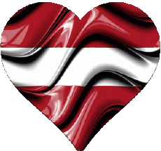 Banderas Europa Letonia Corazón 