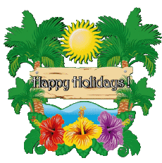 Messagi Inglese Happy Holidays Sfondo trasparente 24 