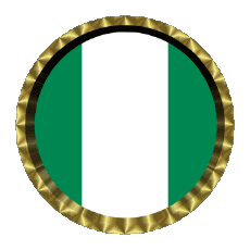 Fahnen Afrika Nigeria Round - Rings 