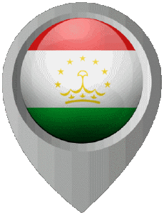 Drapeaux Asie Tadjikistan Epingle de Localisation 