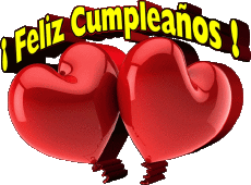 Messages Spanish Feliz Cumpleaños Globos - Confeti 005 