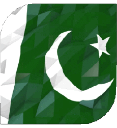 Flags Asia Pakistan Square 