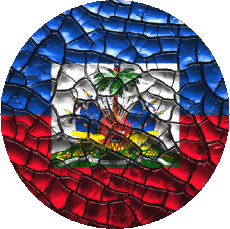Flags America Haiti Rond 