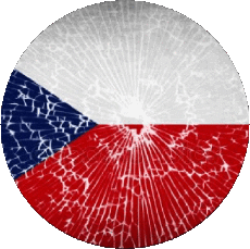 Drapeaux Europe Tchéquie Rond 