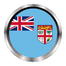 Fahnen Ozeanien Fidschi Rund - Ringe 