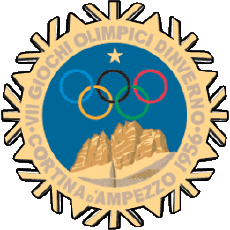 1956-Sport Olympische Spiele Geschichte Logo 1956