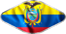 Drapeaux Amériques Equateur Ovale 02 