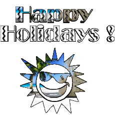 Messages English Happy Holidays Transparent Background 04 