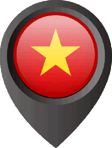Drapeaux Asie Vietnam Epingle de Localisation 