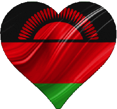 Drapeaux Afrique Malawi Coeur 