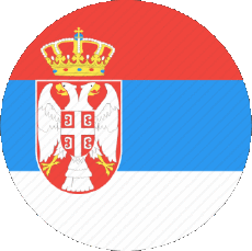 Drapeaux Europe Serbie Rond 
