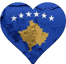 Flags Europe Kosovo Heart 